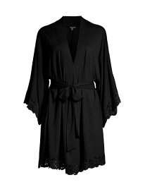 【送料無料】 エバージェイ レディース ナイトウェア アンダーウェア Naya Mademoiselle Kimono-Sleeve Robe black