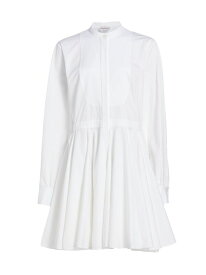 【送料無料】 アレキサンダー・マックイーン レディース ワンピース トップス Cotton Poplin Mini Shirtdress optical white