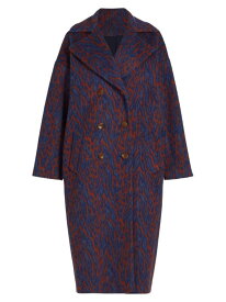 【送料無料】 ウラ・ジョンソン レディース ジャケット・ブルゾン アウター Marianna Jacquard Wool-Blend Coat ocelot