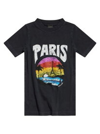 【送料無料】 バレンシアガ レディース Tシャツ トップス Paris Tropical T-Shirt Fitted black