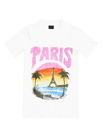 【送料無料】 バレンシアガ レディース Tシャツ トップス Paris Tropical T-Shirt Fitted white