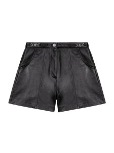 yz }[W fB[X n[tpcEV[c {gX Imori High-Waisted Leather Shorts black