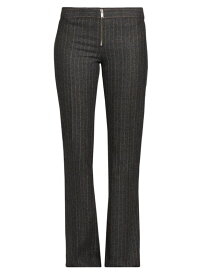 【送料無料】 ステラマッカートニー レディース カジュアルパンツ ボトムス Pinstriped Zip-Front Trousers charcoal
