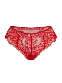 【送料無料】 ウォルフォード レディース パンツ アンダーウェア Belle Fleur Lace Bikini Brief red