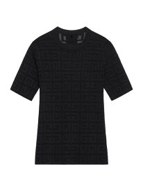 【送料無料】 ジバンシー レディース ニット・セーター アウター Sweater In 4G Jacquard With Short Sleeves black