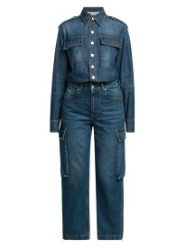 【送料無料】 ステラマッカートニー レディース ジャンプスーツ トップス Denim Cargo Jumpsuit dark blue