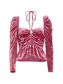 【送料無料】 セイラー レディース シャツ トップス Cedella Ruched Stretch Velvet Peplum Top bubblegum