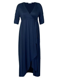 【送料無料】 キヨナ レディース ワンピース トップス Meadow Dream Wrap Maxi Dress noveau navy