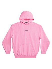 【送料無料】 バレンシアガ レディース パーカー・スウェット フーディー アウター Back Hoodie pink