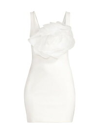 【送料無料】 シンシアローレイ レディース ワンピース トップス Oversized Rosette Minidress white