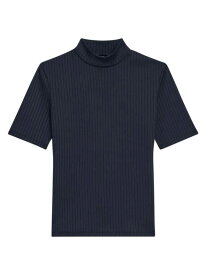 【送料無料】 セオリー レディース シャツ トップス Rib-Knit Pullover Top nocturne navy