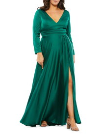 【送料無料】 マックダガル レディース ワンピース トップス Plus Size Banded A-Line Gown, emerald