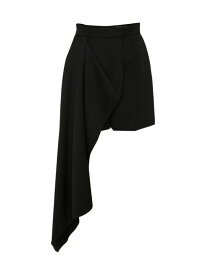 【送料無料】 アレキサンダー・マックイーン レディース スカート ボトムス Draped Asymmetric Miniskirt black