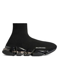 【送料無料】 バレンシアガ レディース スニーカー シューズ Speed 2.0 Full Clear Sole Recycled Knit Sneakers black