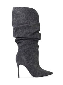 【送料無料】 ブラックスエードスタジオ レディース ブーツ・レインブーツ シューズ Claudia Slouched Heel Boots black washed denim