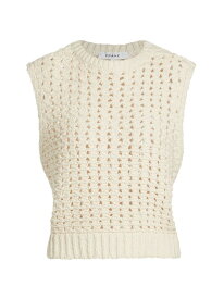 【送料無料】 フレーム レディース ニット・セーター アウター Cotton Crochet Sleeveless Sweater cream