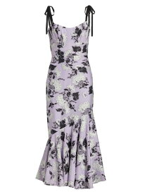 【送料無料】 モニーク ルイリエ レディース ワンピース トップス Floral Jacquard Midi Dress lavender