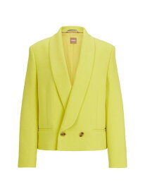 【送料無料】 ボス レディース ジャケット・ブルゾン アウター Relaxed-Fit Jacket in a Cotton Blend yellow