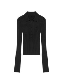 【送料無料】 ジバンシー レディース ニット・セーター アウター Polo Sweater in Wool black