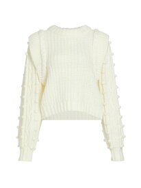 【送料無料】 ファーム レディース ニット・セーター アウター Shaker-Stitch Cropped Sweater off white