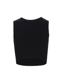 【送料無料】 ルルスタジオ レディース タンクトップ トップス Cotton-Blend Rib-Knit Crop Top black