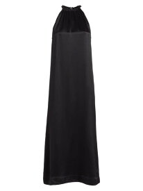 【送料無料】 ルルスタジオ レディース ワンピース トップス Silk-Blend Sleeveless Midi-Dress black
