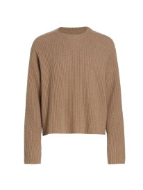 【送料無料】 ルルスタジオ レディース ニット・セーター アウター Silk-Linen Rib-Knit Long-Sleeve Sweater sand melange