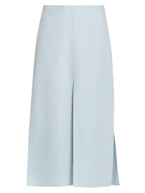 【送料無料】 フェラガモ レディース スカート ボトムス Wool-Silk Split Midi-Skirt light blue