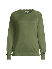 【送料無料】 ミニーローズ レディース シャツ トップス Cotton-Cashmere Frayed Crewneck Top garden grove