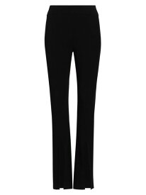 【送料無料】 エージージーンズ レディース カジュアルパンツ ボトムス Emrata X AG Morrison Slim-Fit Ribbed Flared Pants true black