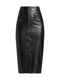 【送料無料】 ヴェロニカ ベアード レディース スカート ボトムス Barrie Vegan Leather Midi-Skirt black