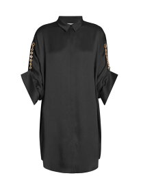 【送料無料】 ロエベ レディース ワンピース トップス Silk Chain Mini Shirtdress black