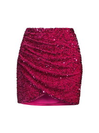 【送料無料】 ラインアンドドット レディース スカート ボトムス Hurley Sequined Miniskirt fuchsia