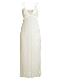 【送料無料】 サーチンアンドバビ レディース ワンピース トップス Vivi Sequin-Embroidered Midi-Dress off white