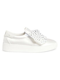 【送料無料】 ジュゼッペザノッティ レディース スニーカー シューズ Swarovski Crystal & Bow-Embellished Slip-On Sneakers bianco