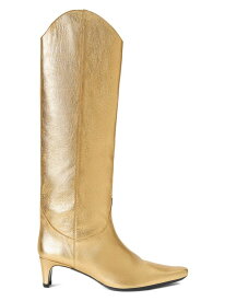 【送料無料】 スタウド レディース ブーツ・レインブーツ シューズ Western Wally 45MM Leather Boots gold