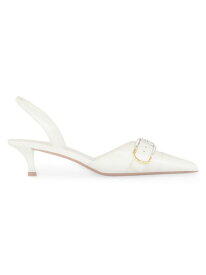 【送料無料】 ジバンシー レディース パンプス シューズ Voyou Slingbacks in Grained Leather ivory