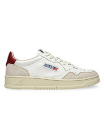 【送料無料】 オートリ― レディース スニーカー シューズ Medalist Low-Top Leather & Suede Sneakers white red