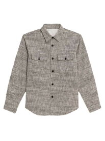 【送料無料】 セオリー メンズ ジャケット・ブルゾン アウター Garvin Shirt Jacket In Tweed Canvas coffee
