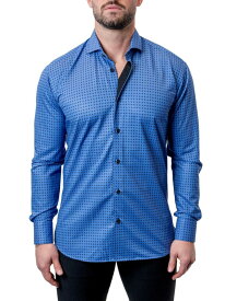 【送料無料】 マセオ メンズ シャツ トップス Einstein Stretch Asterisk Shirt blue