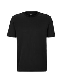 【送料無料】 ボス メンズ Tシャツ トップス Structured-Cotton T-Shirt black