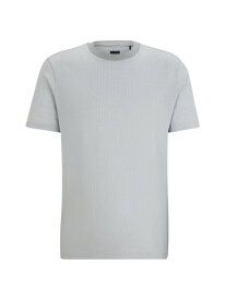 【送料無料】 ボス メンズ Tシャツ トップス Structured-Cotton T-Shirt grey