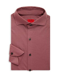 【送料無料】 イザイア メンズ シャツ トップス Wool Sport Dress Shirt burgundy