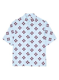 【送料無料】 サンドロ メンズ シャツ トップス Cross Flower Short-Sleeved Shirt sky blue