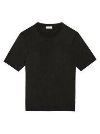 【送料無料】 サンドロ メンズ Tシャツ トップス Knitted T-Shirt black