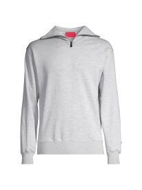 【送料無料】 イザイア メンズ ニット・セーター アウター Cotton-Blend Half-Zip Sweater light grey