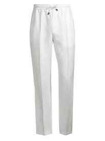 【送料無料】 イザイア メンズ カジュアルパンツ ボトムス Wide-Leg Drawstring Pants open white