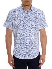 【送料無料】 ロバートグラハム メンズ シャツ トップス Cyprus Geometric Seersucker Button-Front Shirt blue