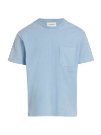 【送料無料】 フレーム メンズ Tシャツ トップス Cotton Crewneck T-Shirt vintage light blue