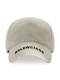 【送料無料】 バレンシアガ メンズ 帽子 アクセサリー Logo Visor Cap chalky white black
